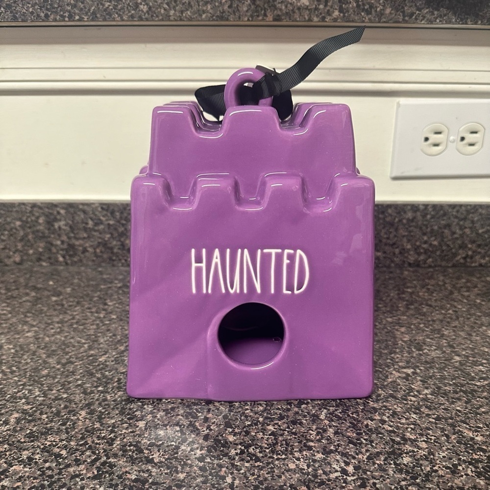 Rae Dunn Halloween Purple Haunted Birdhouse